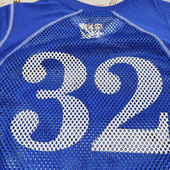 Aime Number 32 Blue Mesh Sports Jersey - Picture 6 of 8